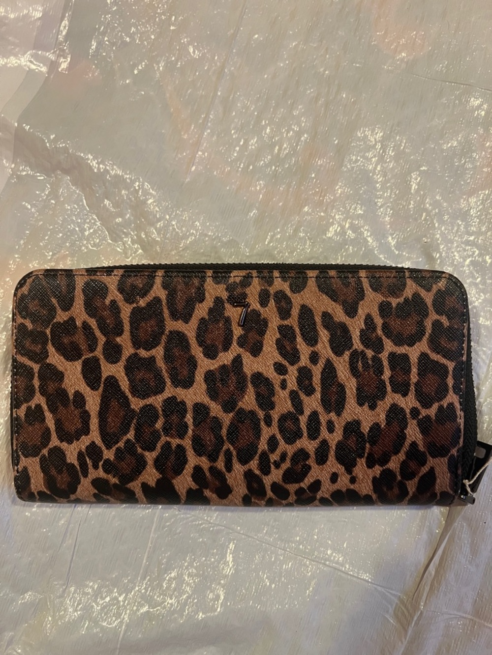 Leopard Print Zip-Around Wallet - Animal Print Brown